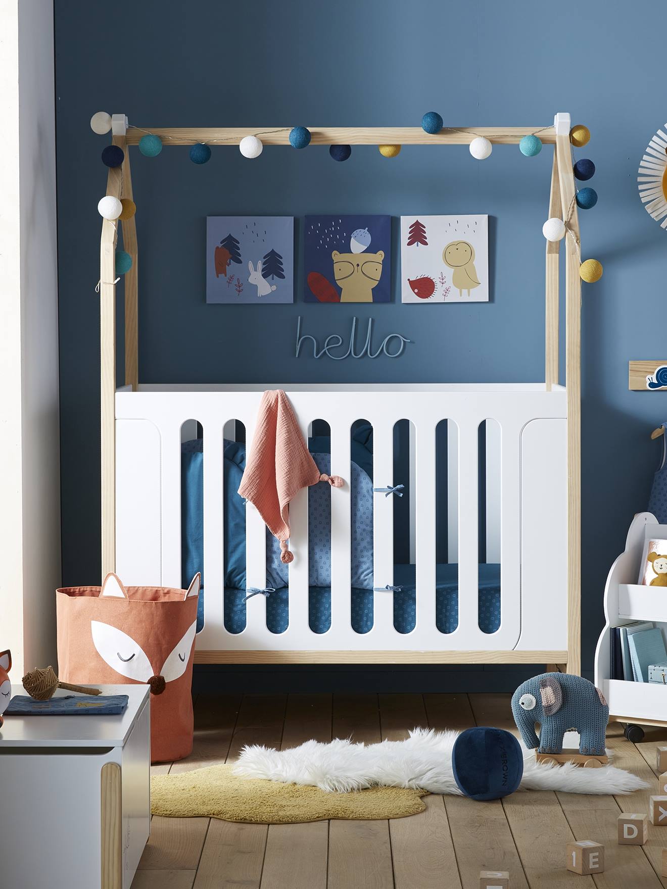 Vertbaudet Baby Kombi-Hausbett KOKOSNUSS - sand