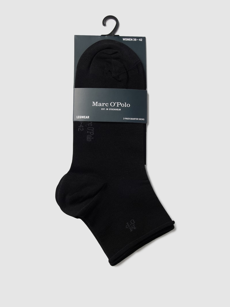 Socken mit Label-Detail im 2er-Pack Modell 'Natali' in schwarz