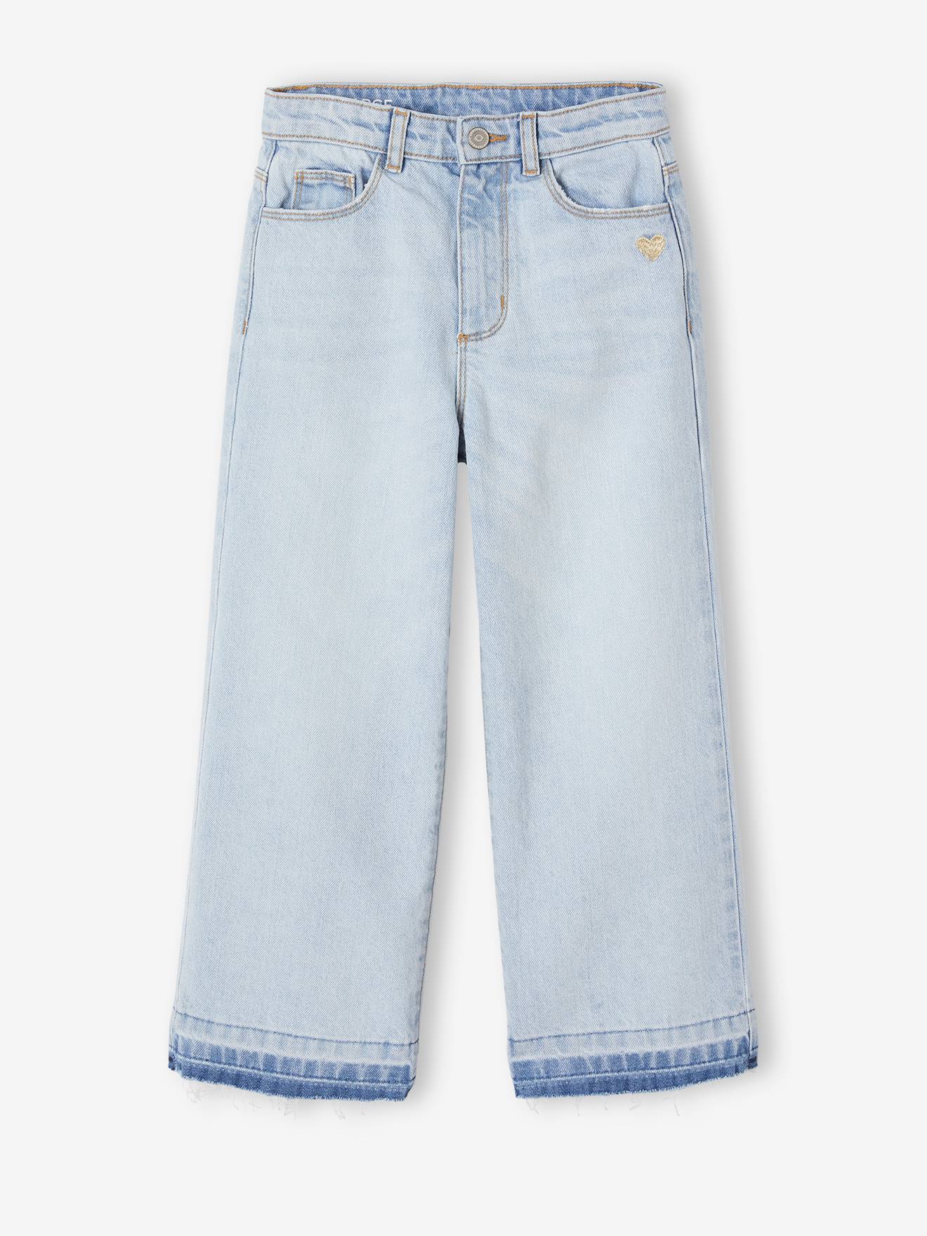 Vertbaudet Mädchen Flare-Jeans - anthrazit