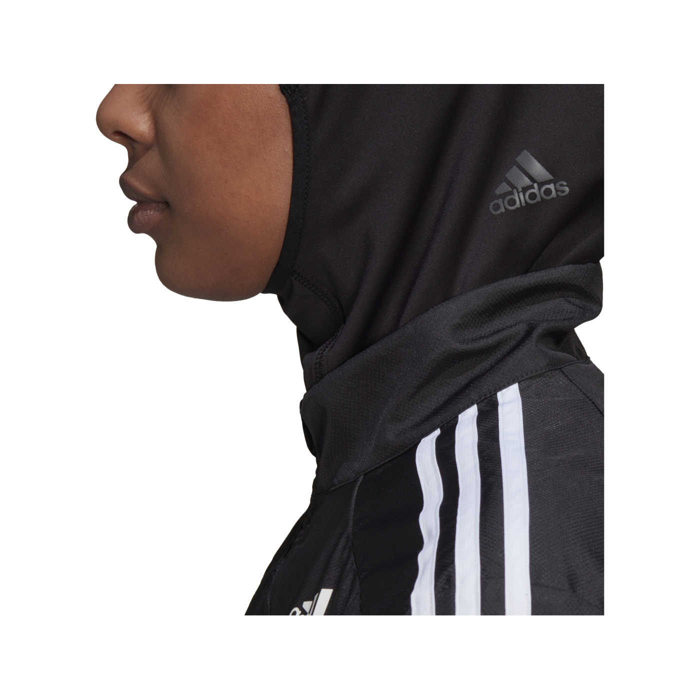 adidas 3S Stripes Hijab Running Damen Schwarz