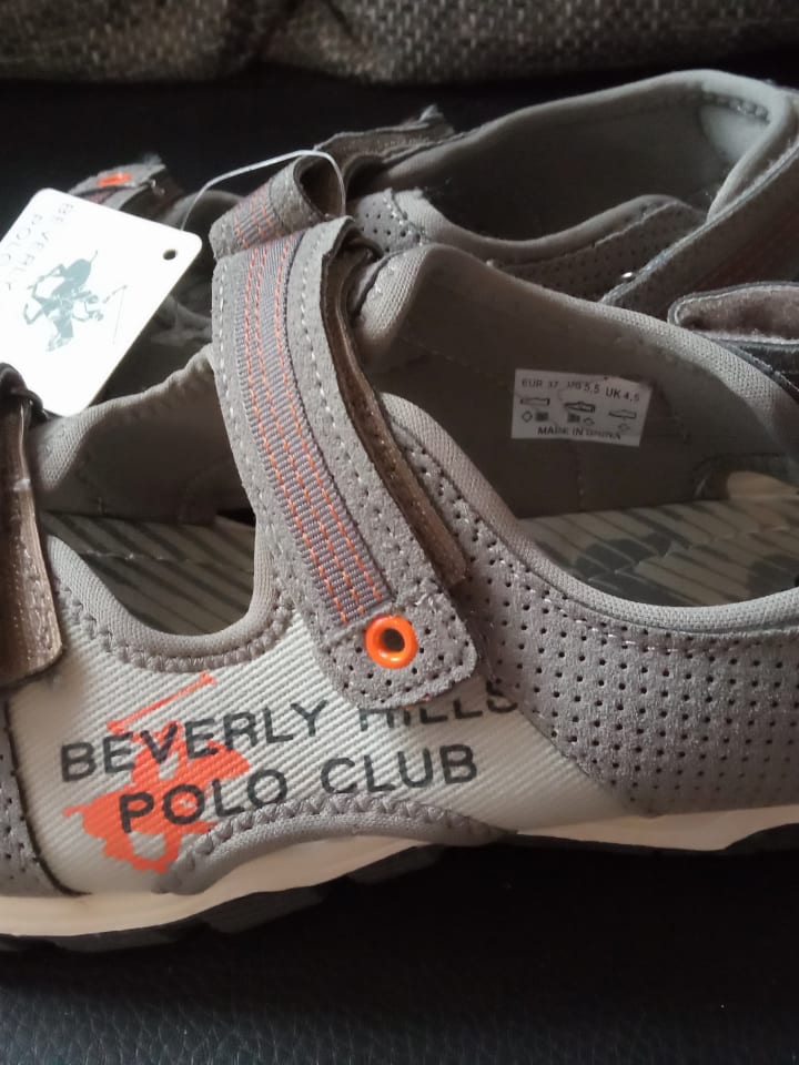 Beverly Hills Polo Club Sandalen in Grau Neu! günstig kaufen 37