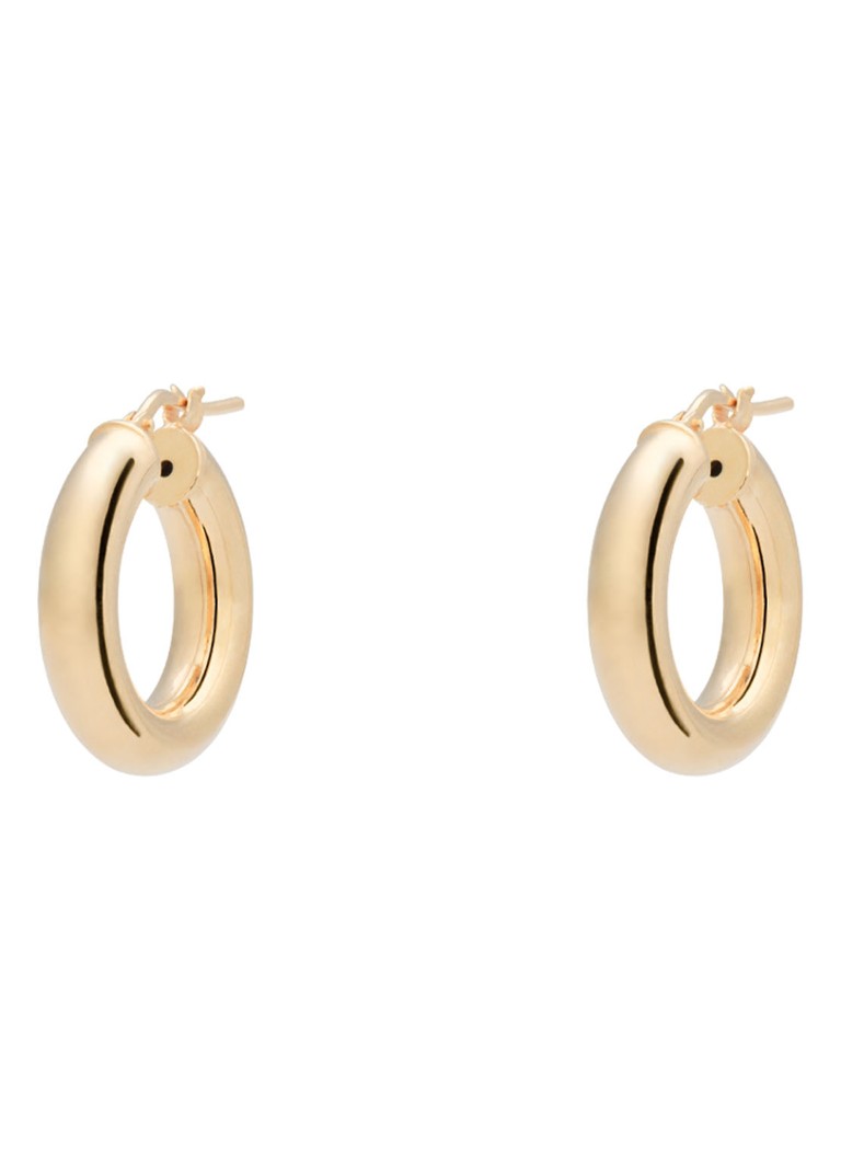 Anna + Nina Thick Plain S gold-plated hoop earrings