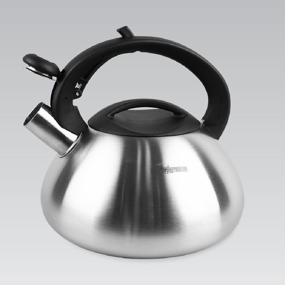 Maestro Wasserkessel MR-1306, Wasserkessel mit Deckel und Pfeifton 3L