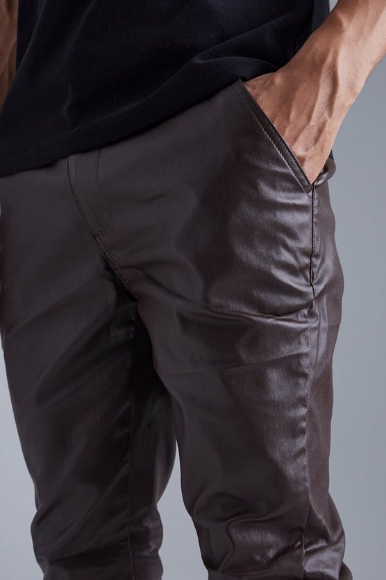 Tall beschichtete Skinny Twill Hose