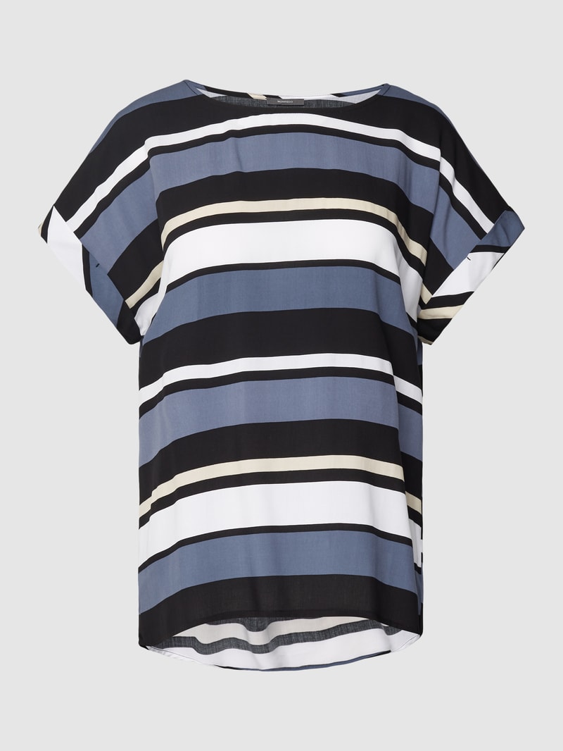 Blusenshirt mit Streifenmuster in schwarz
