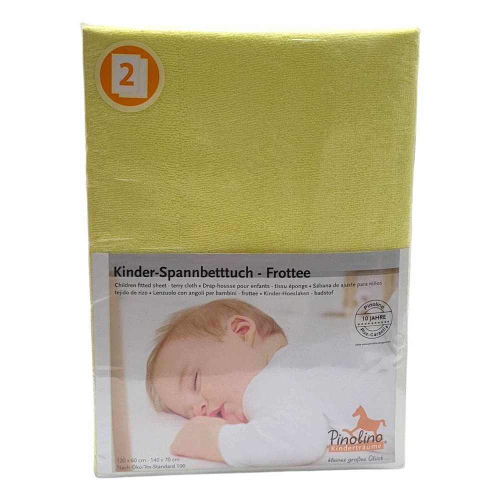 Matratze, Decken, Spannbetttuch, Pinolino Kinder Spannbetttuch Frotee 2 stk 120x60cm - 140x70cm, Pinolino®