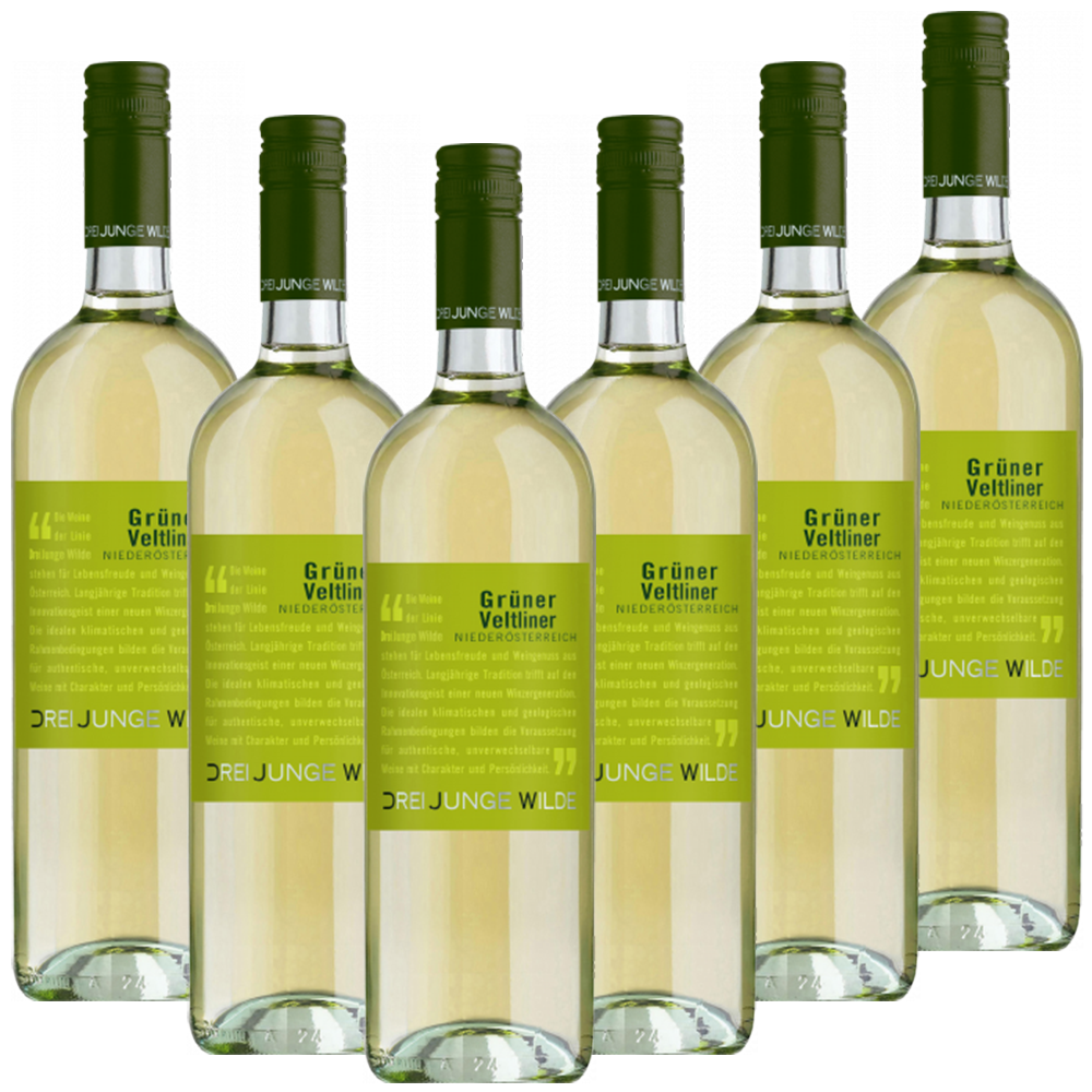 Drei Junge Wilde Grüner Veltliner Niederösterreich QUW Drei Junge Wilde  trocken - 6er Karton