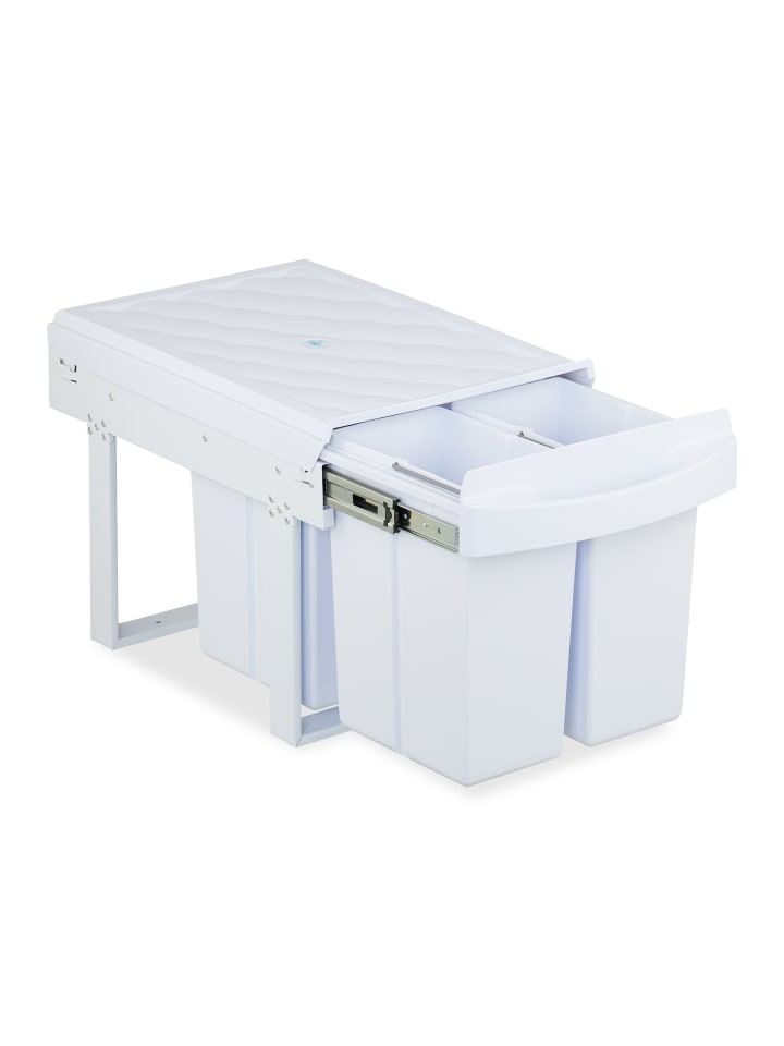 relaxdays Einbaumülleimer in Weiß - 4x 8 l günstig kaufen onesize