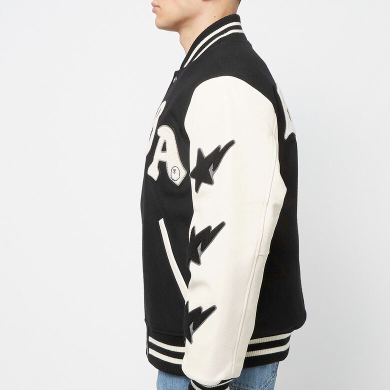 A Bathing Ape Relaxed Fit Varsity Jacket M black