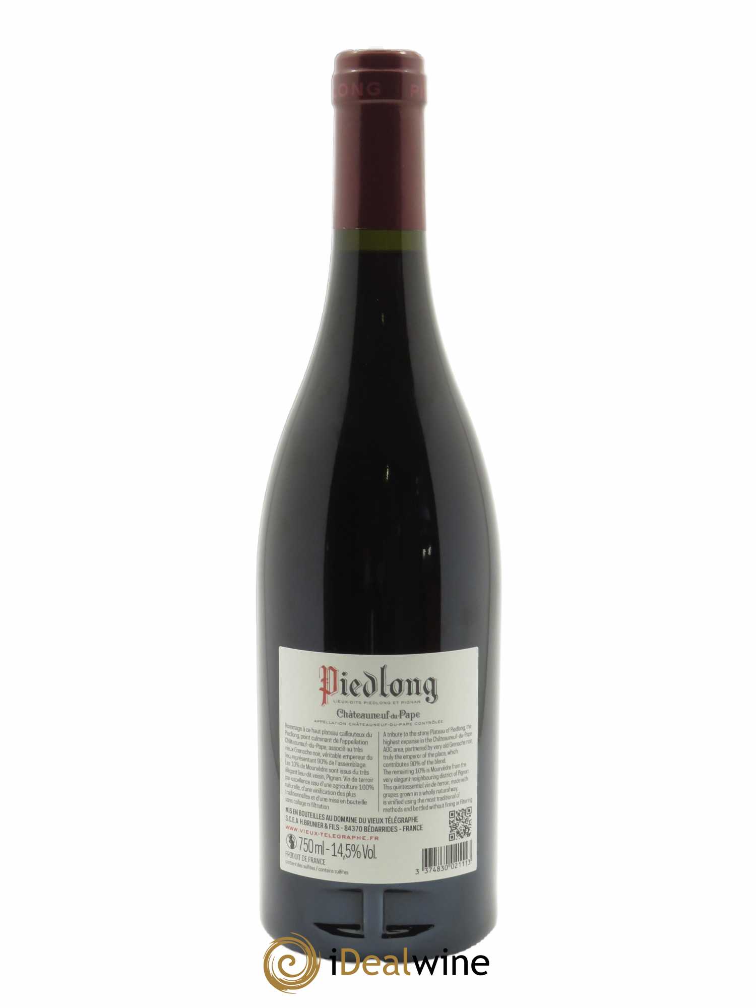 Châteauneuf-du-Pape lieu dit Pied-long Vignobles Brunier  2020 - Lot de 1 Bouteille