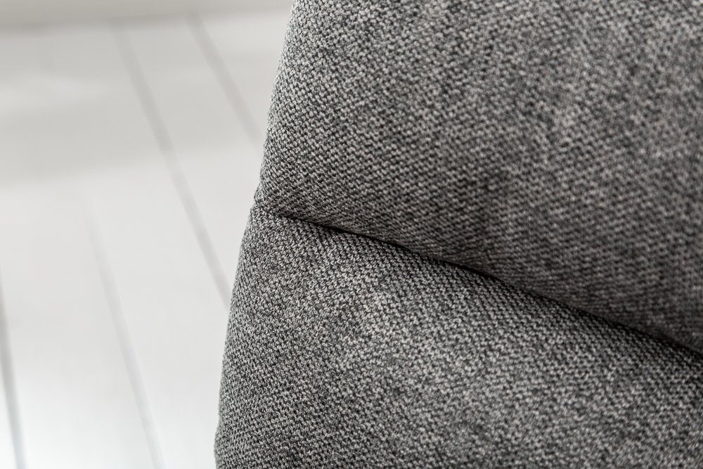 riess-ambiente Freischwinger COMFORT vintage grau, Esszimmer · Webstoff · Metall · Industrial Design