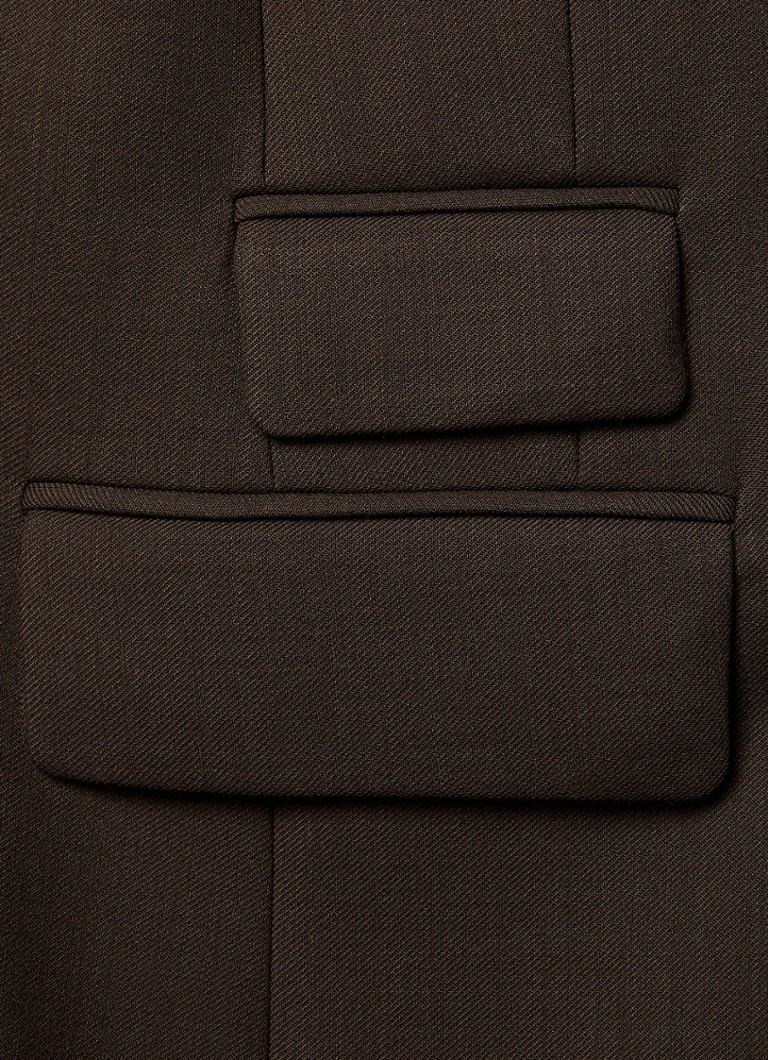 Jednoradové sako TOTEME zo zmesi vlny s klopovými vreckami