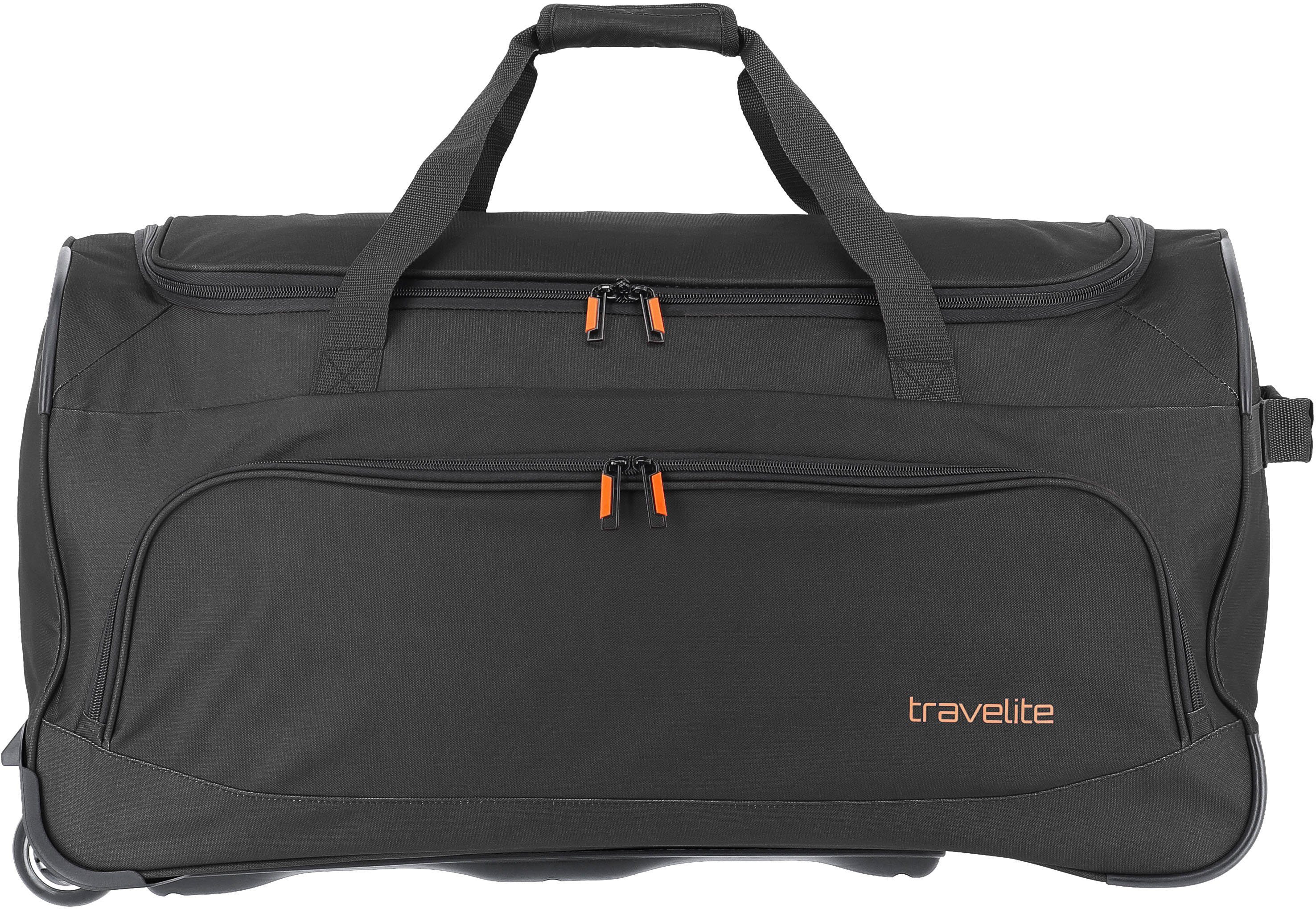 travelite Reisetasche Basics Fresh, 71 cm, schwarz, mit Rollen