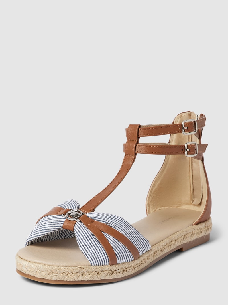 Sandalen mit Label-Detail Modell 'Gladiator' in marineblau