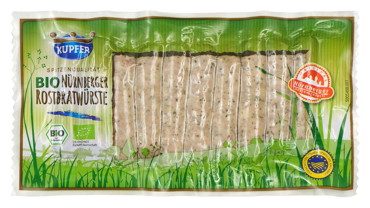 Kupfer Bio Nürnberger Rostbratwurst