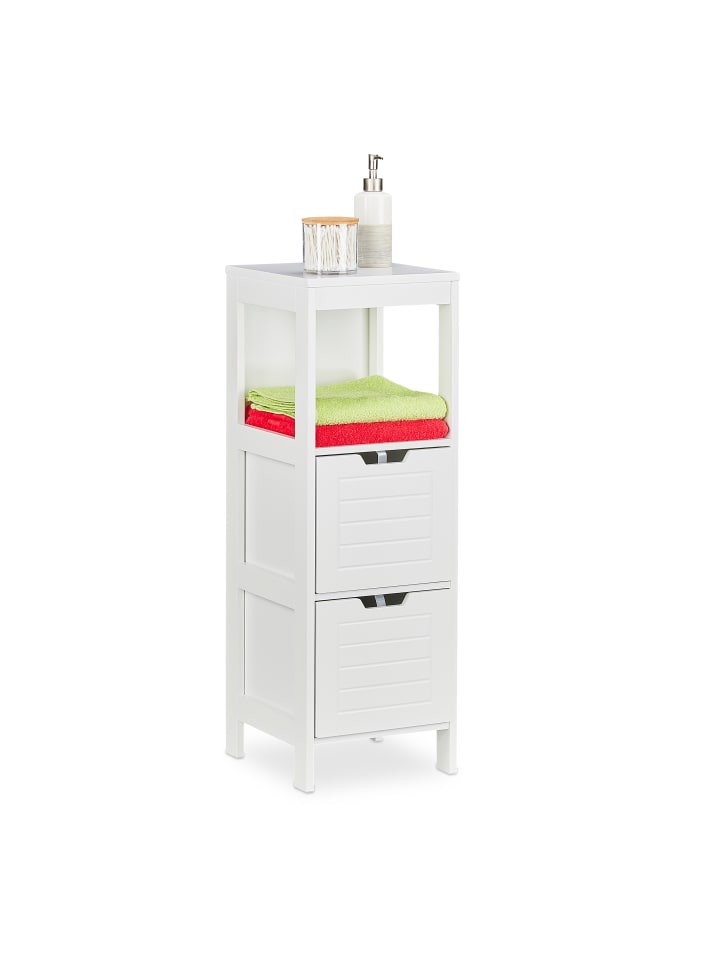 relaxdays Badezimmerschrank in Weiß - (B)30 x (H)90 x (T)30 cm günstig kaufen onesize