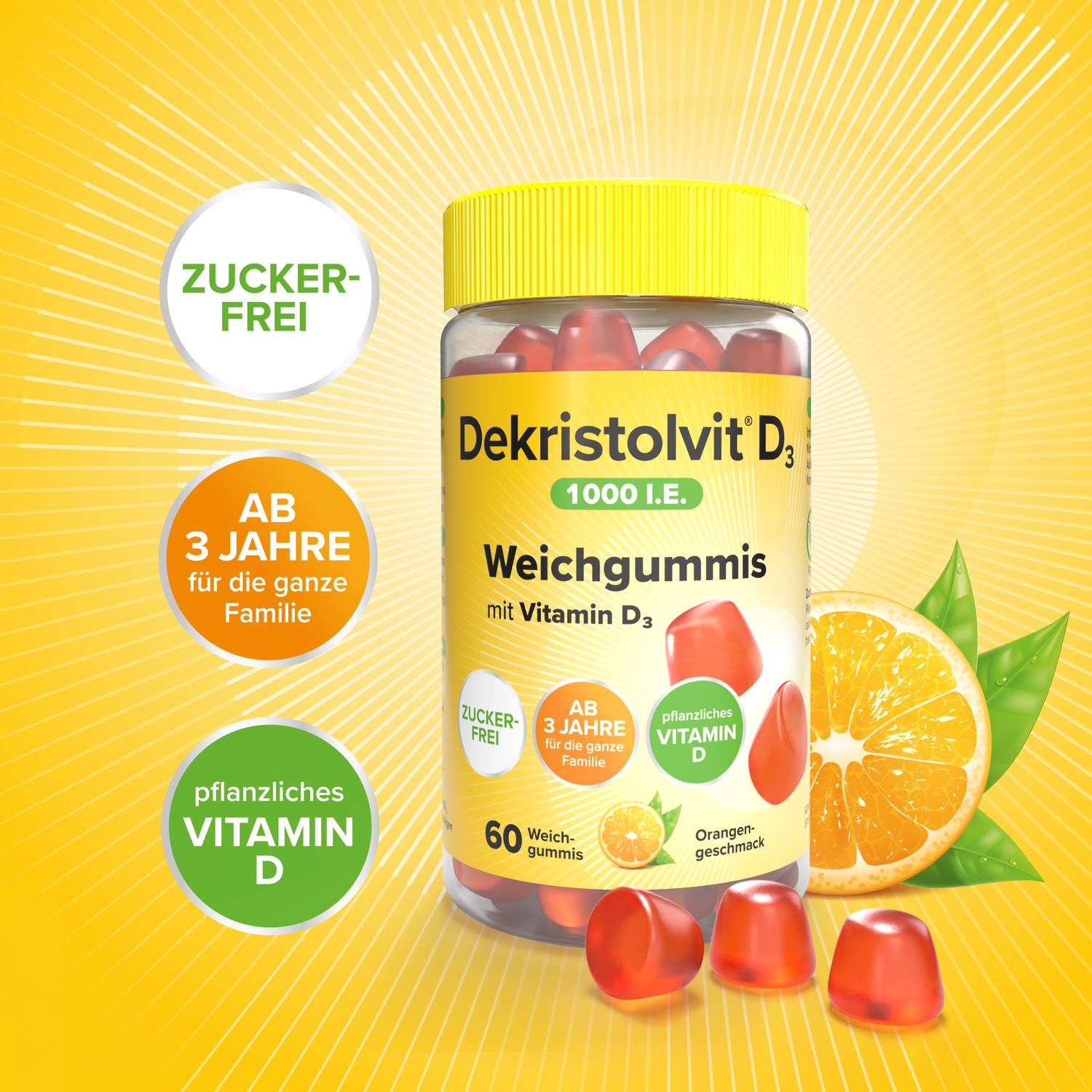 DEKRISTOLVIT D3 1000 I.E. Weichgummis