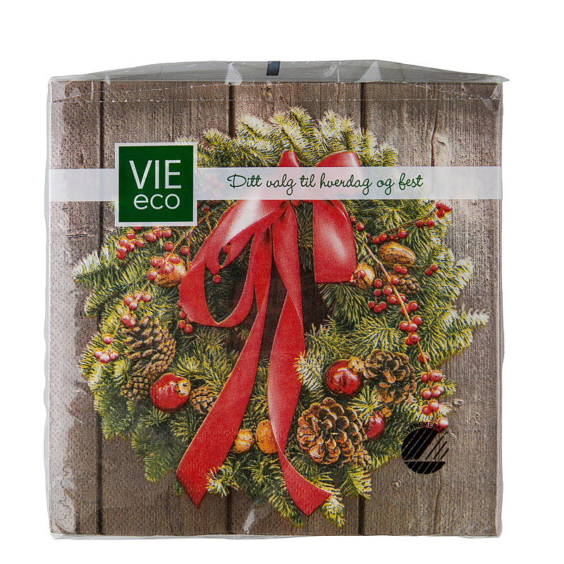 Vie Eco Servietter 20-pk 33x33 cm, julemotiv