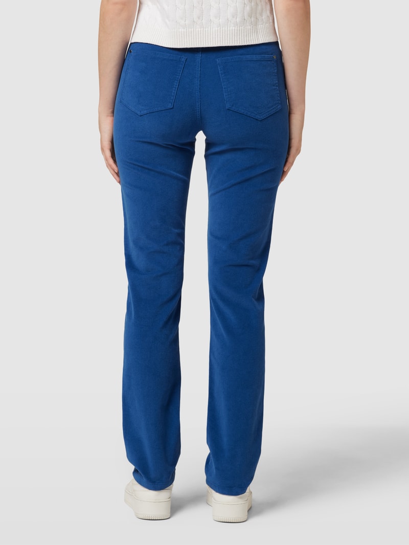 Hose mit Knopf- und Reißverschluss in blau