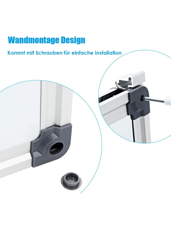COSTWAY Whiteboard Magnettafel 90x60cm in Weiß günstig kaufen onesize