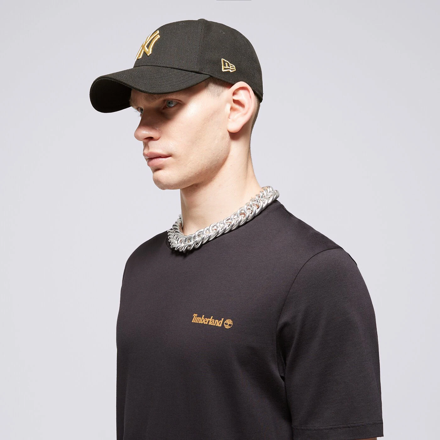 TIMBERLAND T-SHIRT SMALL LOGO PRINT TEE Schwarz