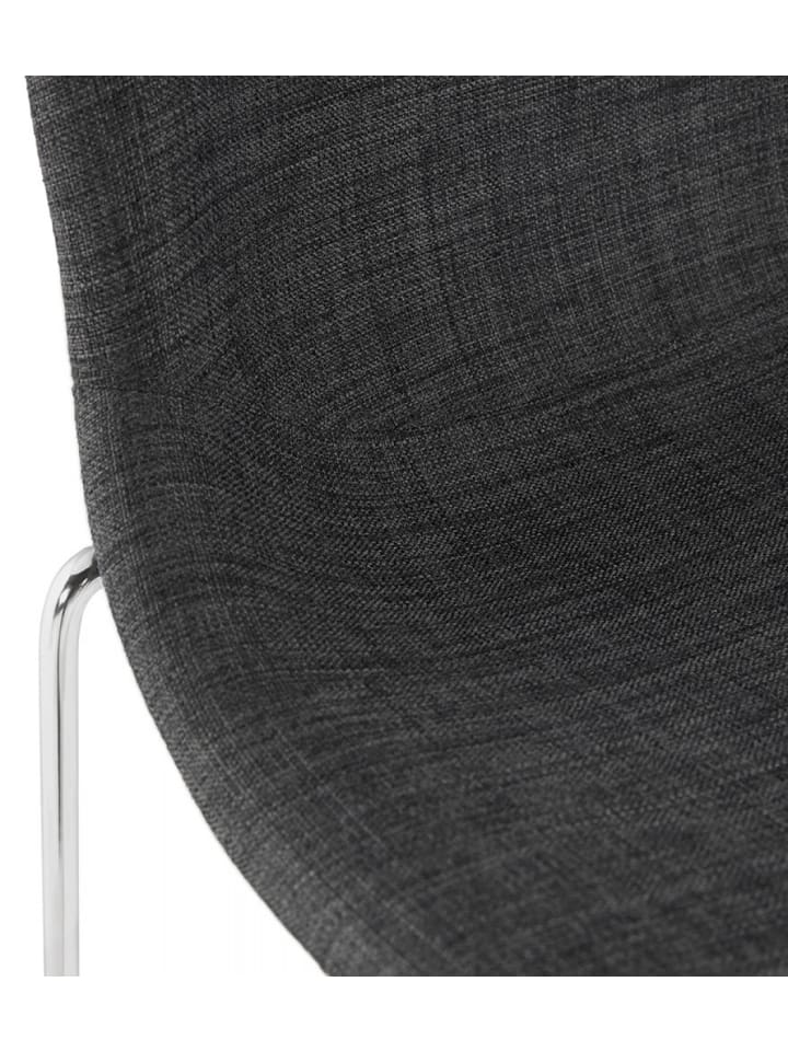 KADIMA DESIGN Barhocker mit Stoffsitz Dunkelgrau | Moderner Stil in Anthrazit-Silber günstig kaufen onesize