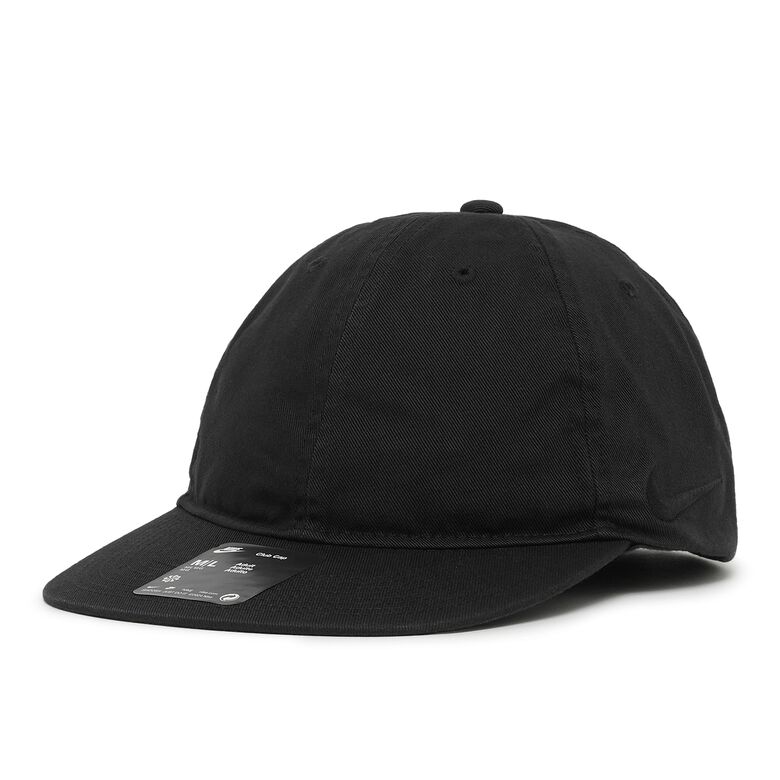 NIKE Club Cap Unstrukturiert Flacher Schirm Swoosh Wash L black/black