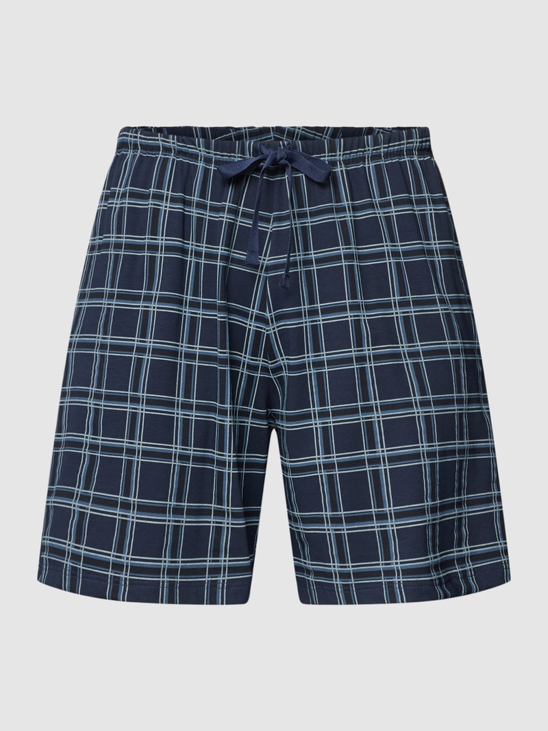 Pyjama-Shorts mit Streifenmuster in marineblau