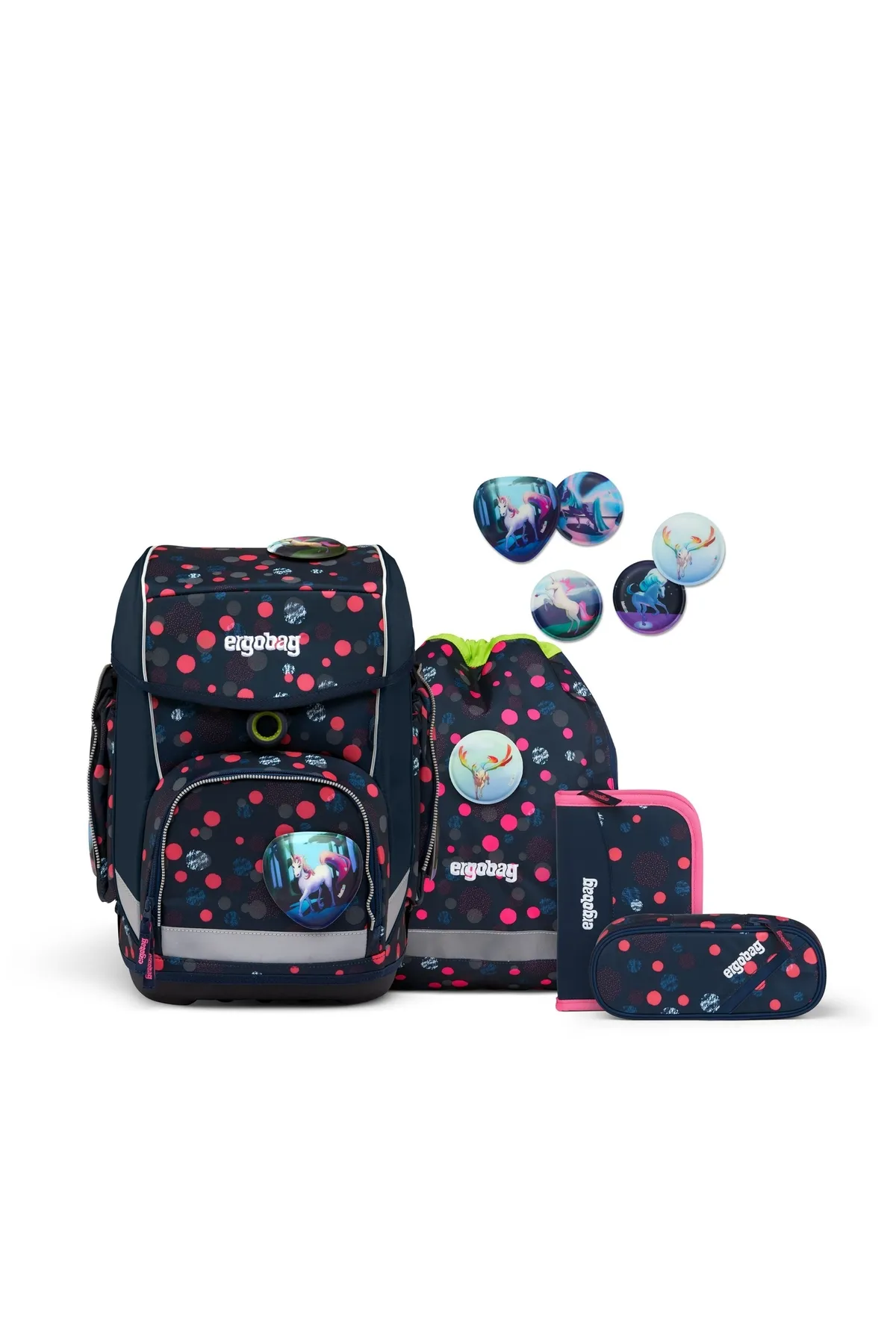 Ergobag  Schulranzen cubo Set Glow