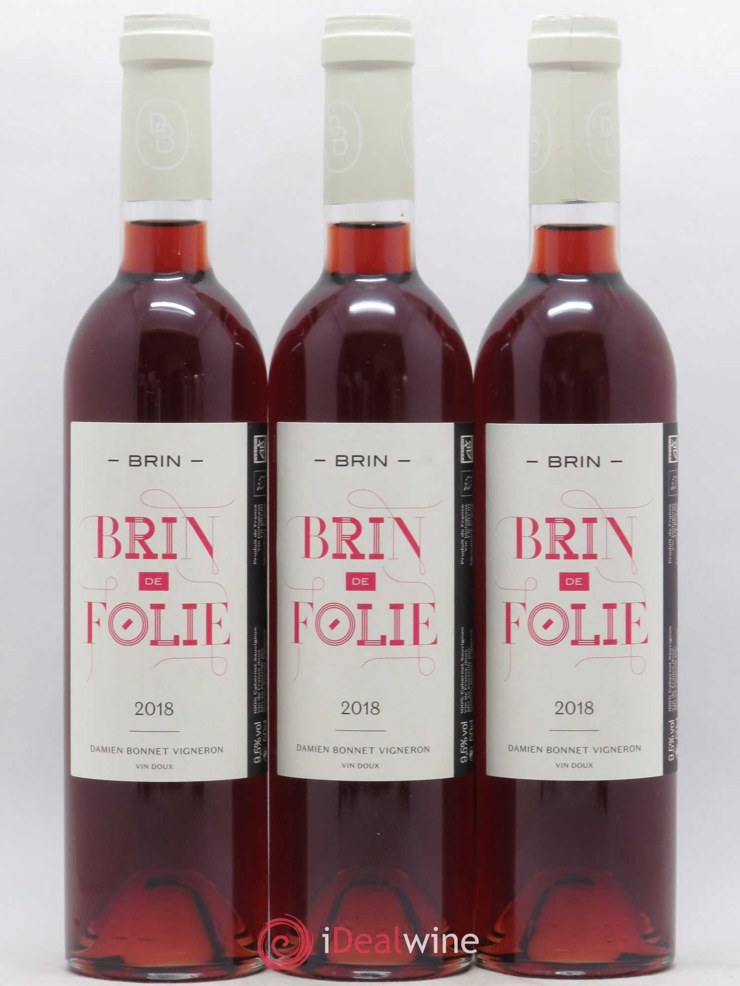 Vin de France Brin de Folie D Bonnet Vin Doux 50cl 2018 - Lot de 6 Bouteilles