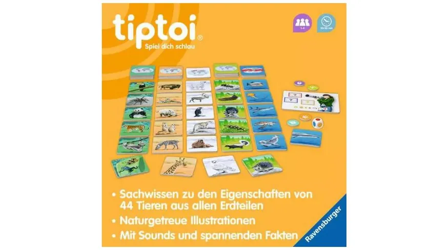 Ravensburger tiptoi - Spiel - Tiere der Welt