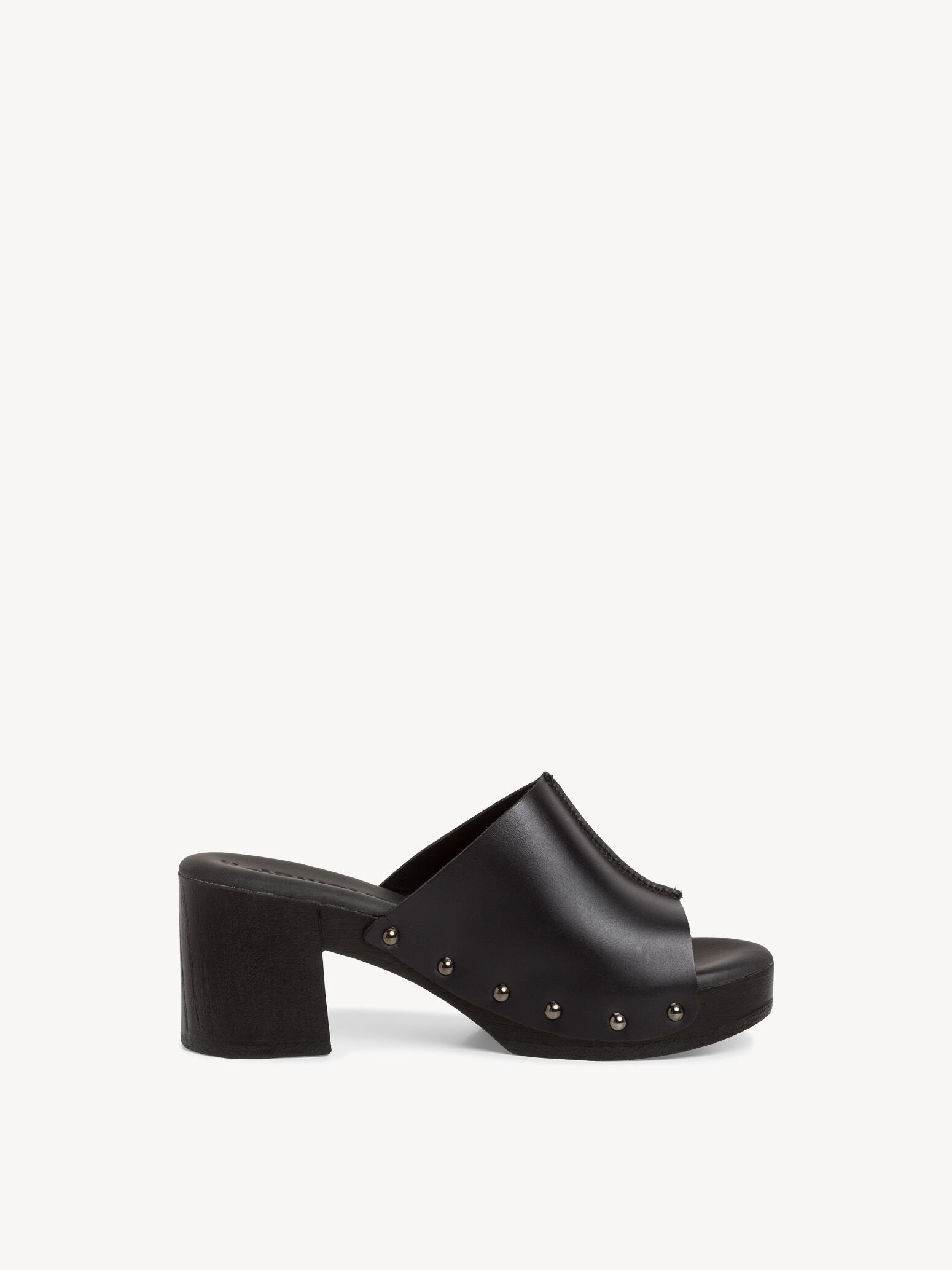 Mule en cuir - noir