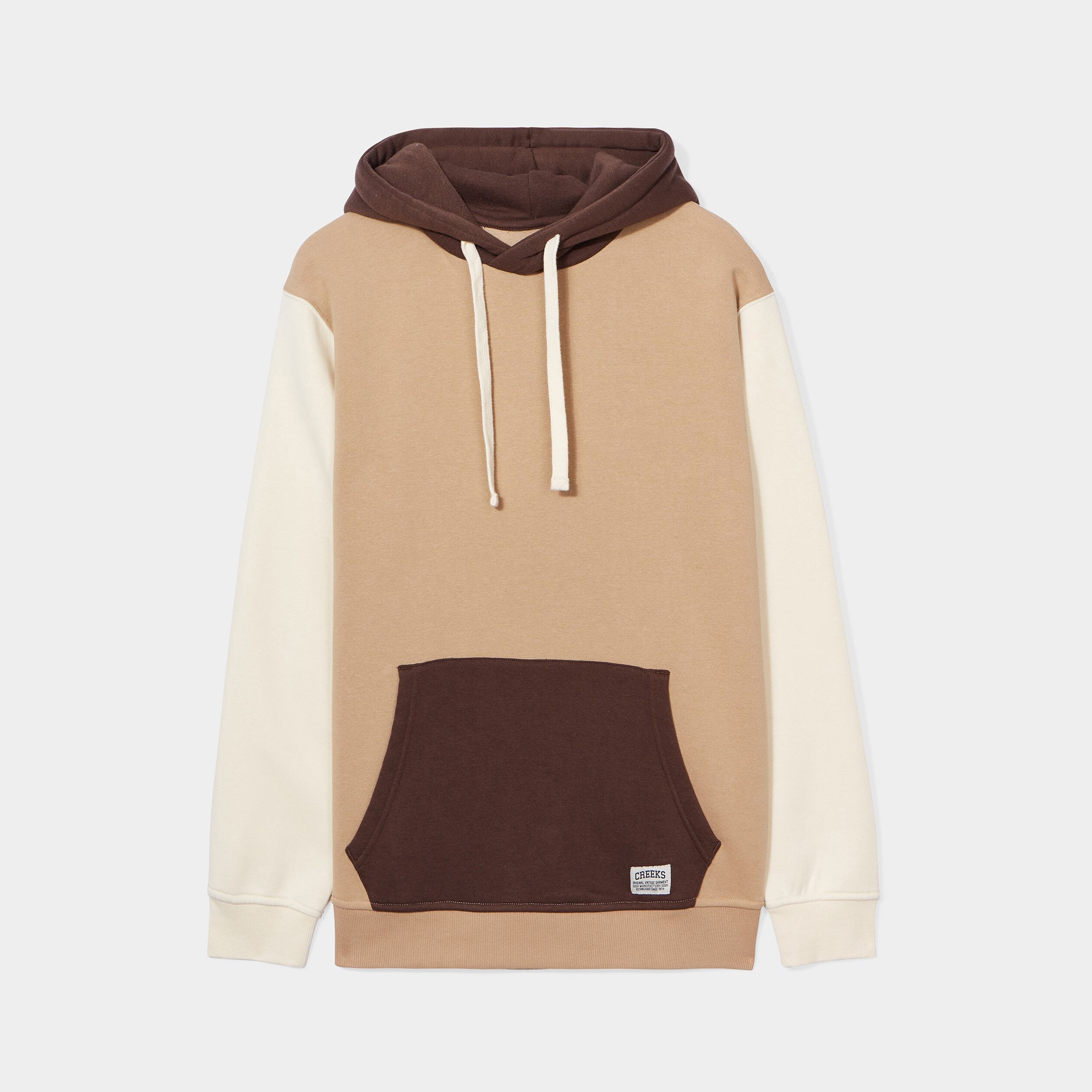 Sweat à capuche hoodie Creeks marron homme | La Halle