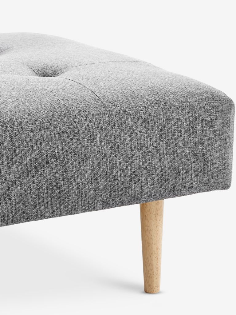 NOREFJELL Sofa rozkładana NOREFJELL 200x80 ciemnoszara tkanina/w kolorze dębu