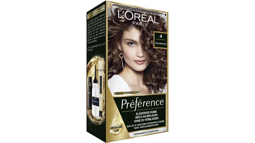 L'Oréal Préférence Permanente Haarfarbe 4 - Thahiti Naturbraun