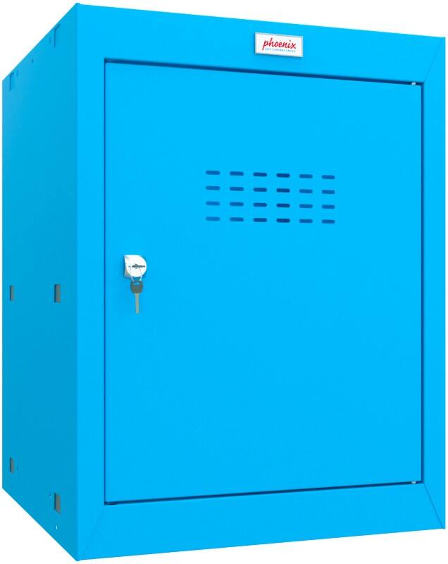 Phoenix Stahl Schließfach 1 Tür Schlüsselschloss 400 x 400 x 520 mm Blau