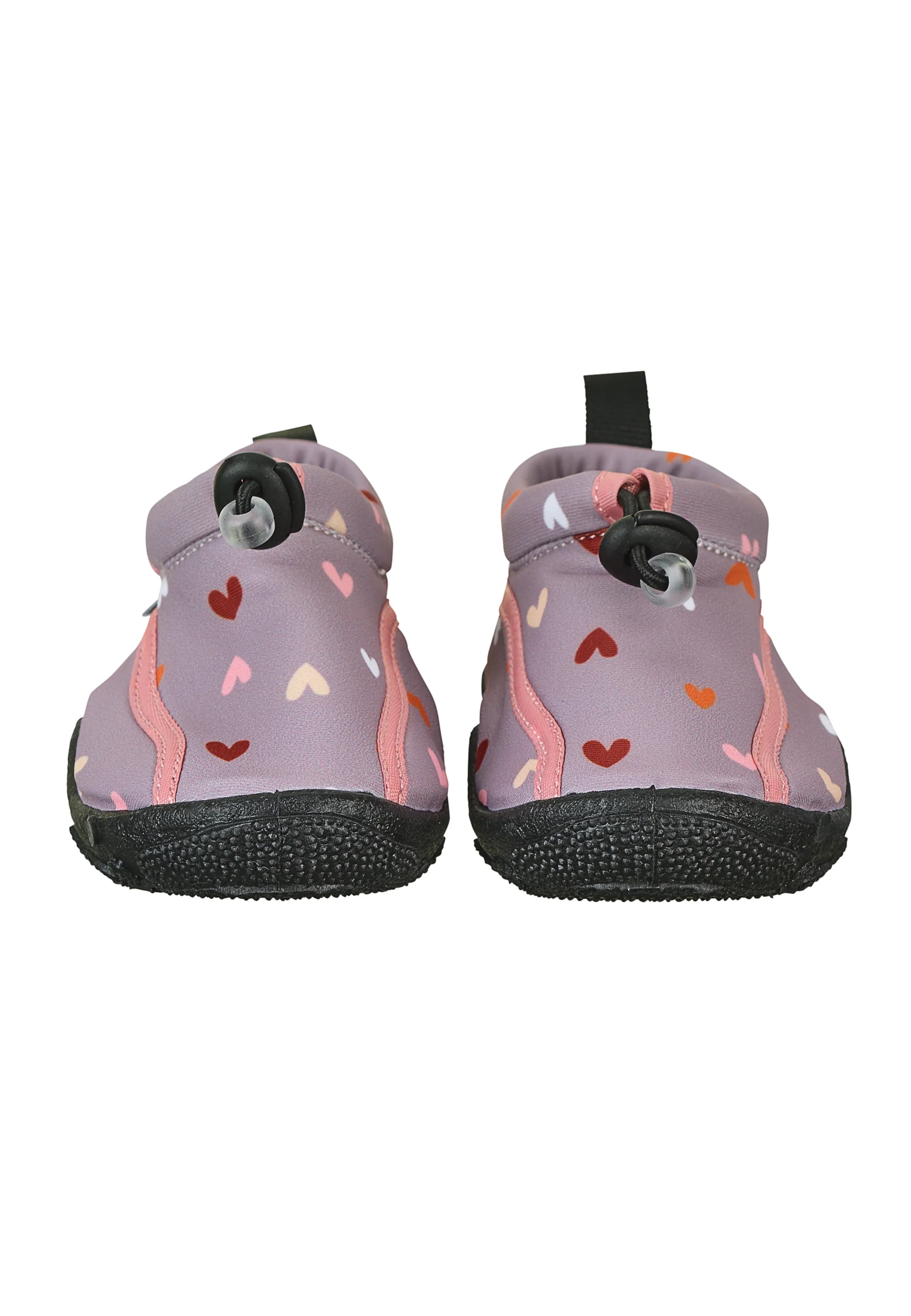 Aqua-Schuh Kinder Lila mit allover Herzen Print