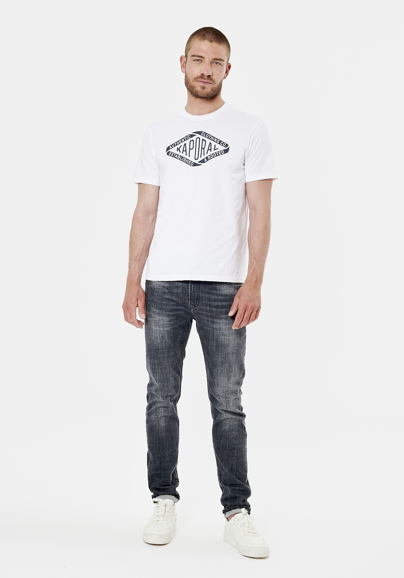 RAZ    T-shirt blanc homme 100% coton
