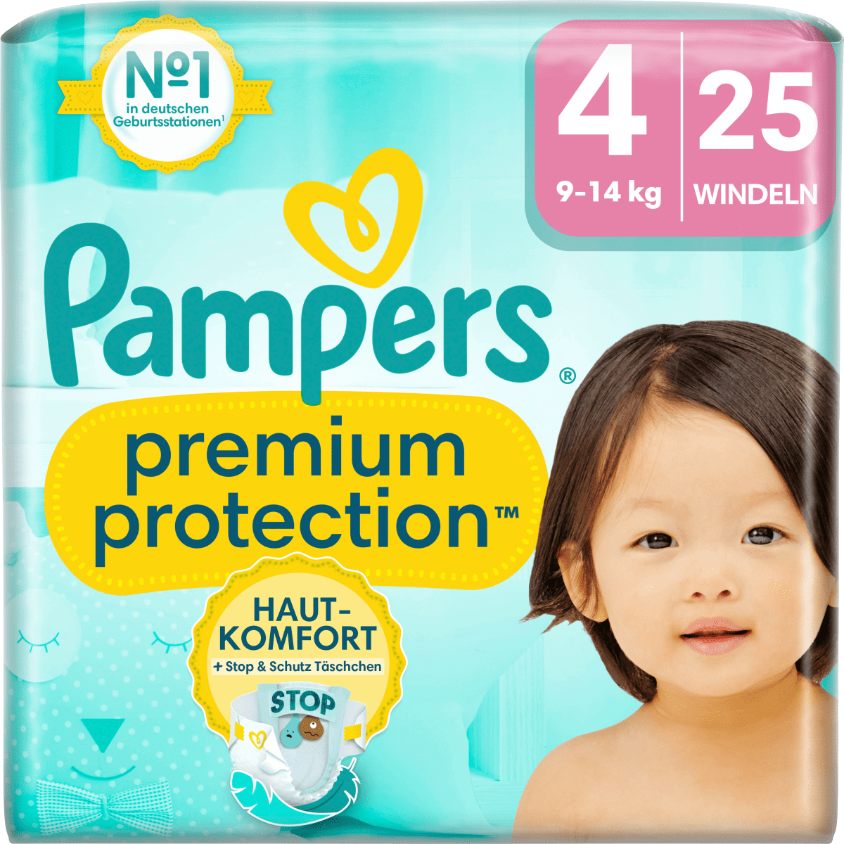 Windeln Premium Protection Gr. 4 Maxi (9-14 kg), 25 St