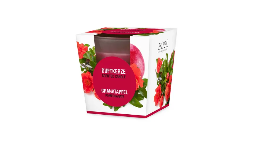 pajoma Duftkerze im Glas Granatapfel Rot