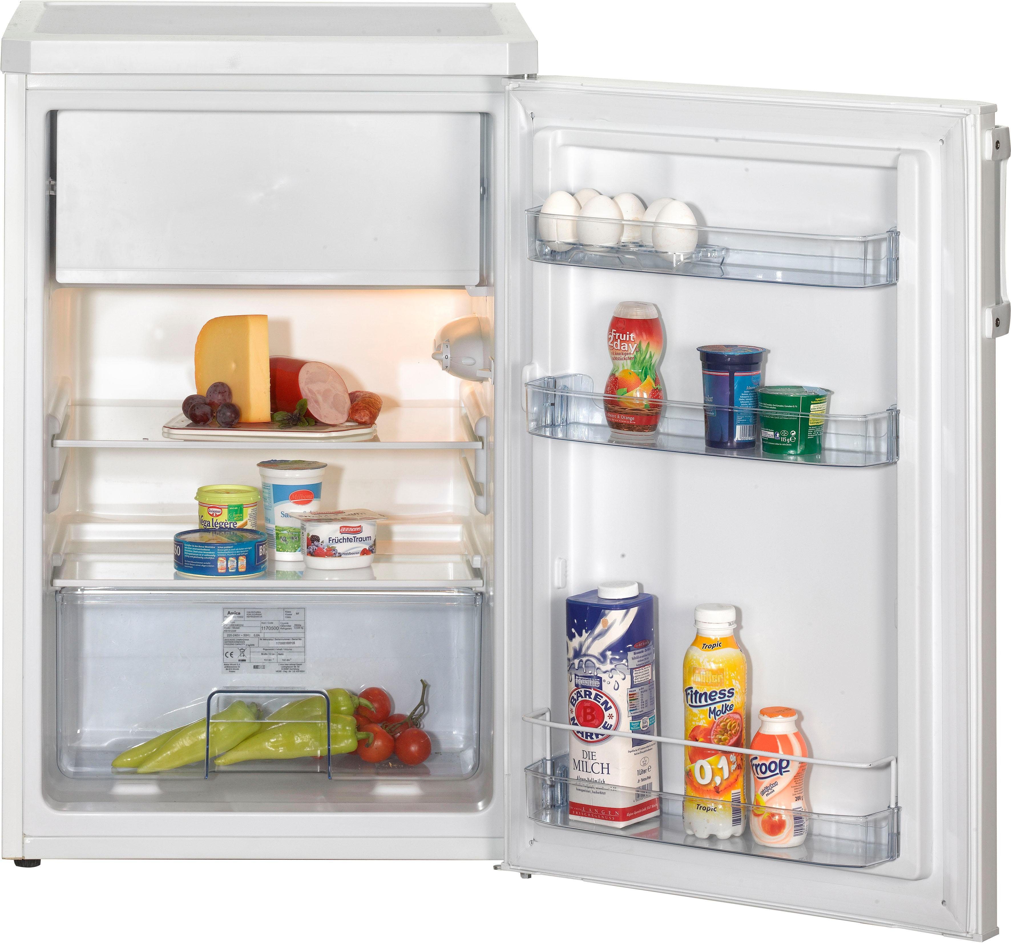 Amica Table Top Kühlschrank KS 15123 W, 84,5 cm hoch, 55 cm breit