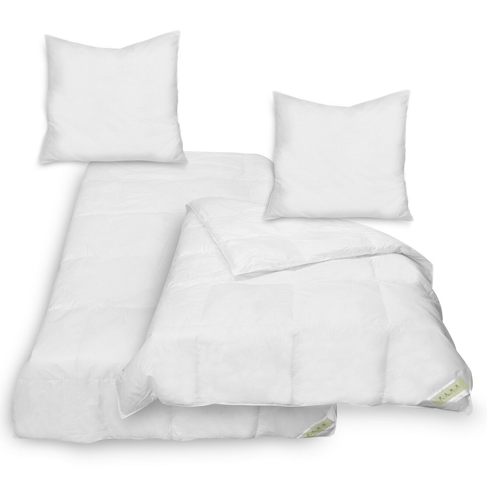 Federbettdecke + Federkissen, Julido 2x Daunenbett Daune Federbett Bettenset 135x200cm + 80x80cm, Julido, Füllung: Entendaunen, Entenfedern, Bezug: Baumwolle