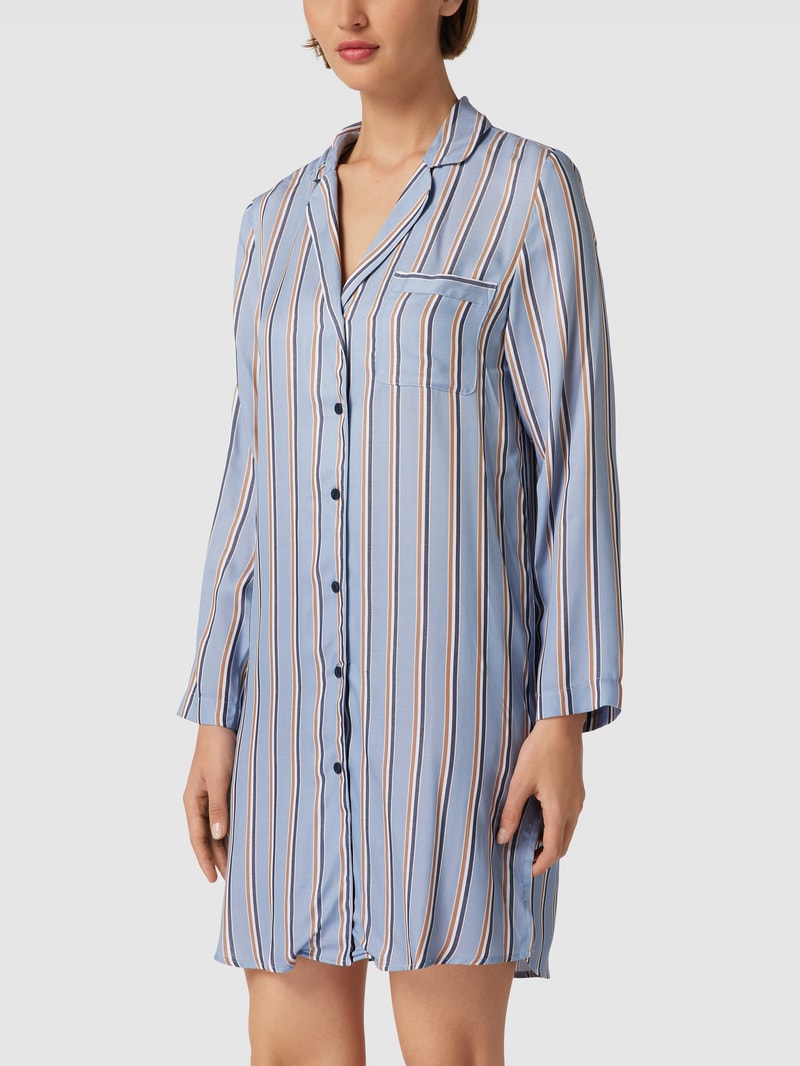 Nachthemd mit Streifenmuster Modell 'NIGHTDRESS' in offwhite