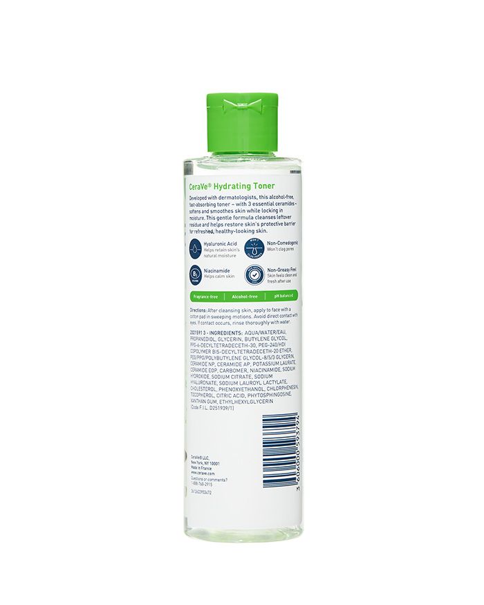 Lotion tonique hydratante douce au pH équilibré qui hydrate