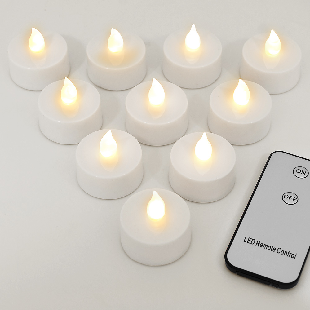 Casaria Deuba 10x flackernde LED Teelichter warmweiß