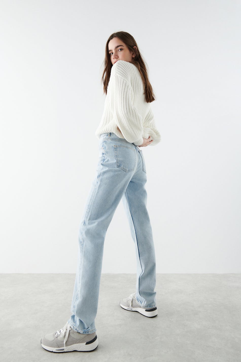Straight slim jeans