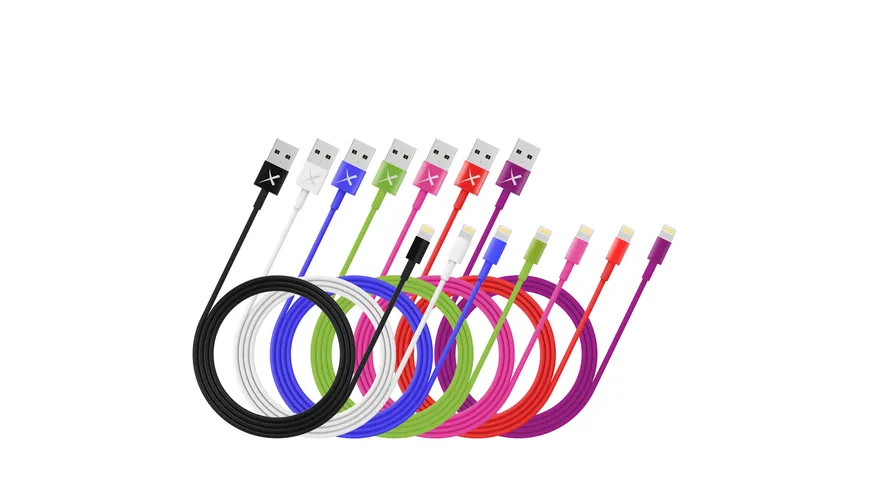 Xlayer Kabel Colour Line Lightning Lade/Sync-Kabel 1m White