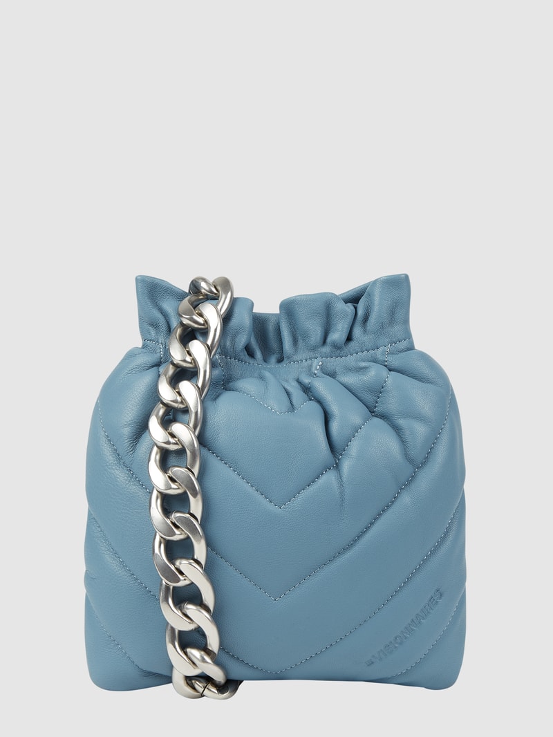 Crossbody Bag aus Leder Modell 'Lilou' in blau