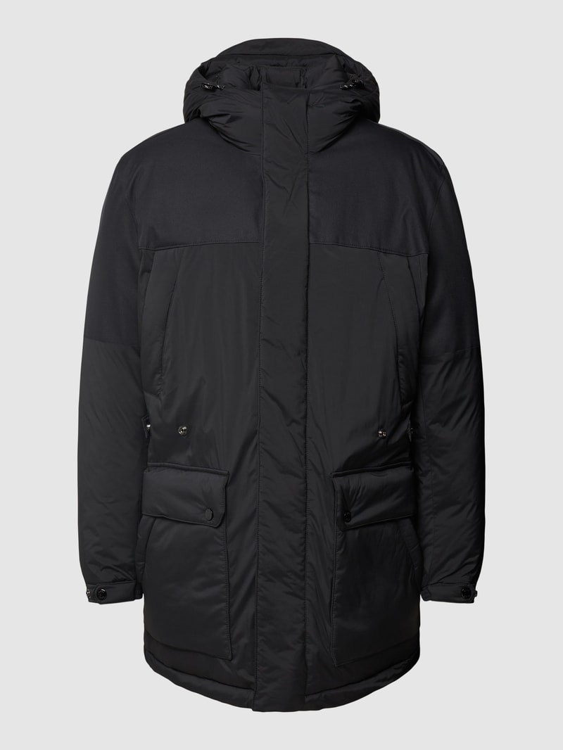Parka mit Pattentaschen Modell 'Camiano' in schwarz