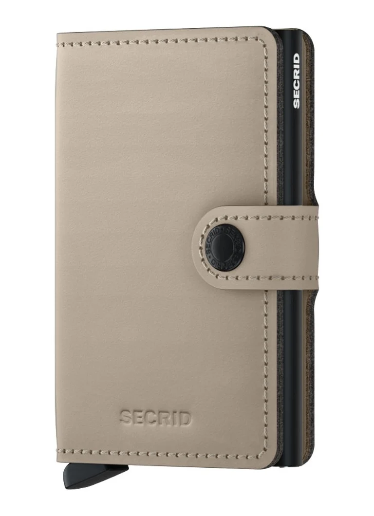 Portofel mini din piele Secrid cu sloturi pentru carduri.